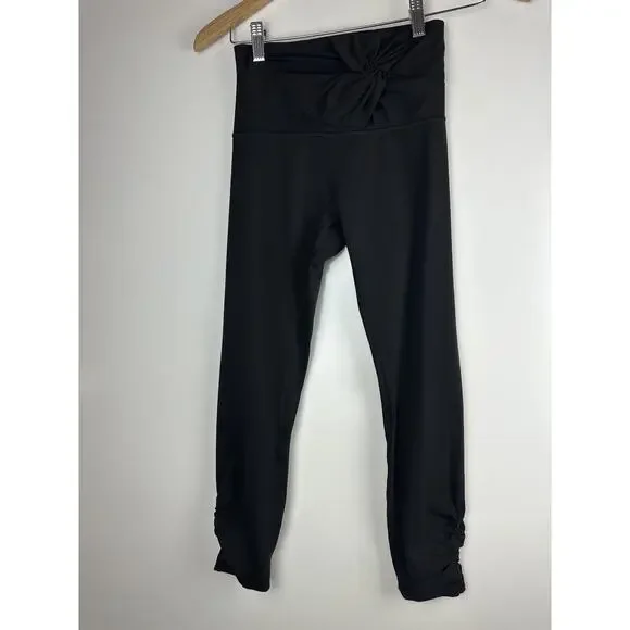 🦄 Rare Lululemon Align High Rise Crop 23" Twist Waist Legging Pant Black Size 4 - Picture 15 of 15